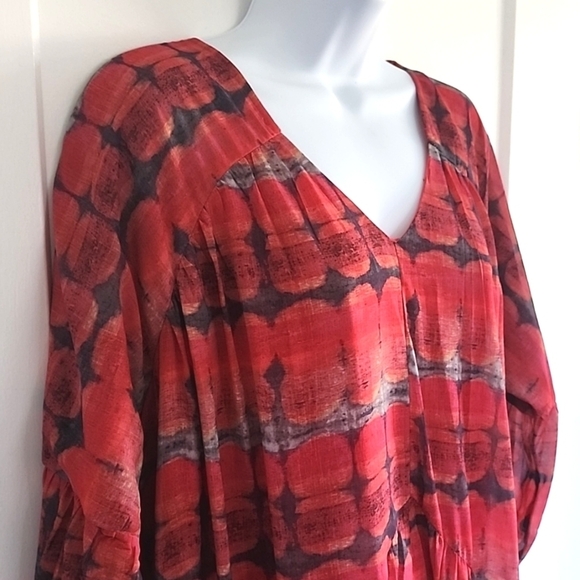 Soft Surroundings Red Boho Maxi Dress size Large - Picture 4 of 6